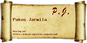 Pakos Jarmila névjegykártya